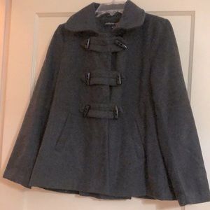 GREY PEACOAT — size small “Ambiance Apparel”